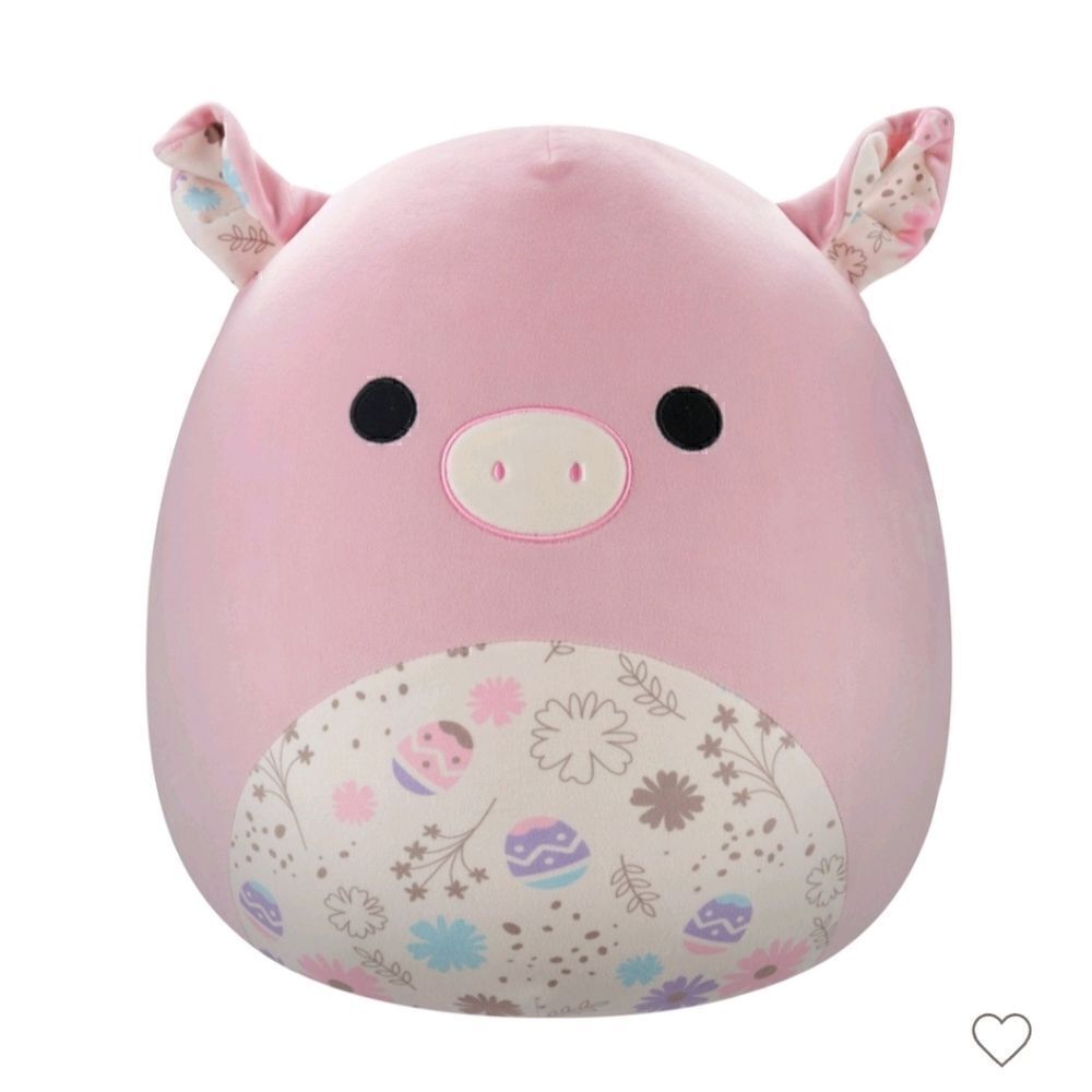 Nwt Squishmallows 16" Peter Pink Pigwith Easter Print Belly Large Plush